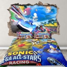 Vinyle 3d jeu vidéo team sonic racing