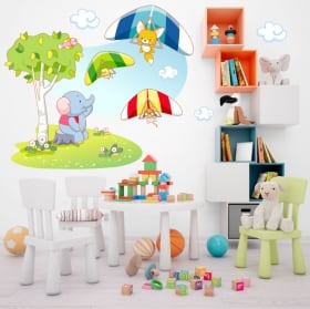 Autocollants en vinyle pour enfants voyage en avion