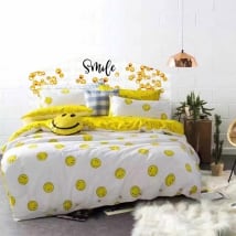 Vinyle tête de lit emoji smile émoticône