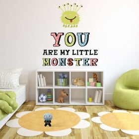 Vinyle décoratif aquarelle papillon et monstre heureux