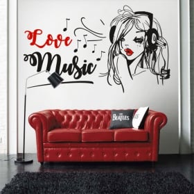Autocollants et vinyles décoratifs phrases de musique