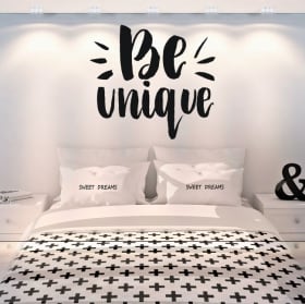 Vinyle d&eacute;coratif phrases en anglais be happy