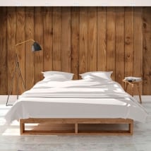 Peintures murales de vinyle imitation bois