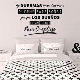 Vinyle décoratif phrase dormir pour rêver