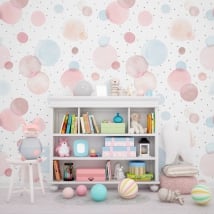 Peintures murales cercles d'aquarelle