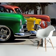 Murales de vinyle avec voitures chevrolet vintage