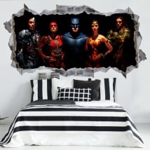 Vinyle décoratif et stickers 3d justice league