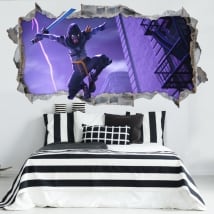 Vinyle décoratif fortnite jeu 3d