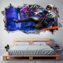 Autocollants jeu vidéo fortnite 3d