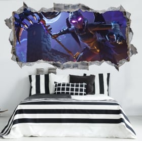 Autocollants jeu vid&eacute;o fortnite 3d