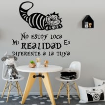 Vinyls chat phrase alice au pays des merveilles