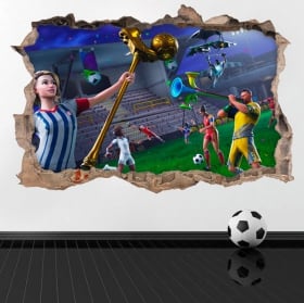 Vinyle et autocollants jeux video fortnite endgame 3d