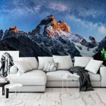 Murales de vinyle ciel étoilé sur le mont ushba meyer