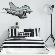 Vinyle décoratif et autocollants jeunesse avion de chasse
