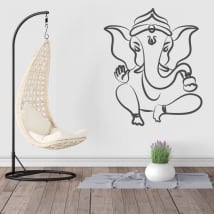 Vinyle et autocollants silhouette ganesha éléphant