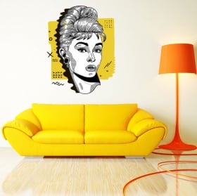 Vinyle décoratif et stickers audrey hepburn