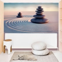 Peintures murales de vinyle pierres zen
