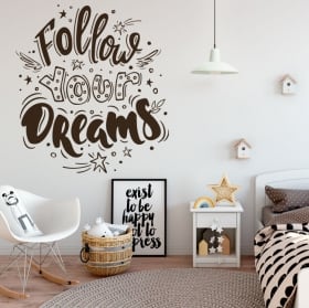 Vinyle d&eacute;coratif avec phrases de motivation