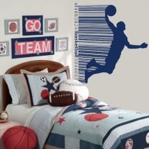 Vinyle et autocollants basket-ball code barre