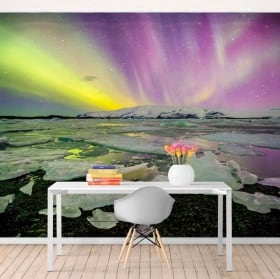 Papiers peints aurore bor&eacute;ale islande