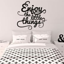 Vinyle décoratif phrase anglaise enjoy the little things