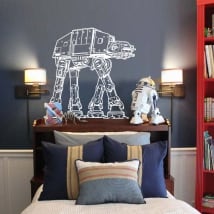 Vinyle et autocollants star wars at-at