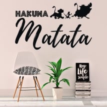 Vinyle et autocollants phrase le roi lion hakuna matata