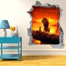 Vinyle décoratif 3d le roi lion