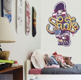 Vinyle et autocollants planche &agrave; roulettes