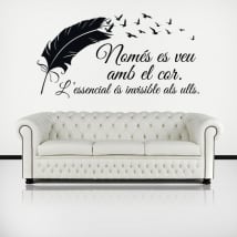 Vinyle et autocollants phrase le petit prince en catalan