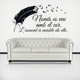 Vinyle et autocollants phrase le petit prince en catalan