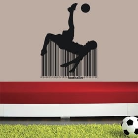 Vinyle et autocollants football de codes &agrave; barres