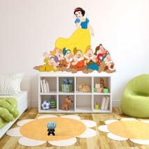 Autocollants en vinyle disney blanche-neige et les 7 nains