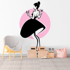 Vinyle et autocollants silhouette de femme