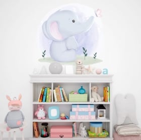 Vinyle d&eacute;coratif pour enfants &eacute;l&eacute;phant
