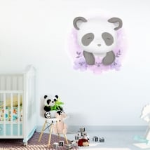 Vinyle et autocollants pour enfants ou bébés ours panda
