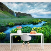 Papiers peints cascades de seljalandsfoss islande