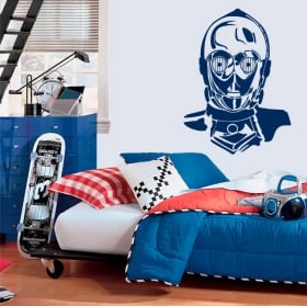Vinyle d&eacute;coratif robot c-3po star wars