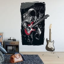 Vinyle et autocollants astronaute rock and roll