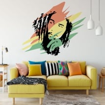 Vinyle décoratif et autocollants bob marley