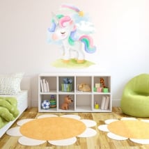 Autocollants en vinyle licorne et cerf-volant