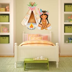 Vinyle d&eacute;coratif et autocollants inde avec style boh&egrave;me