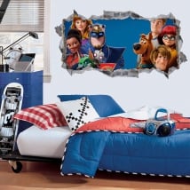 Autocollants en vinyle scooby doo 3d