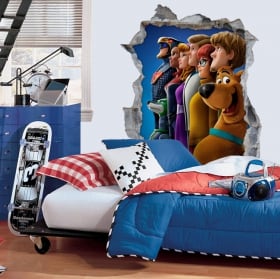 Vinyle d&eacute;coratif et autocollants scooby-doo 3d