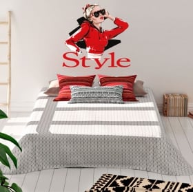 Vinyle d&eacute;coratif et autocollants femme de style