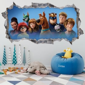 Autocollants 3d scooby-doo
