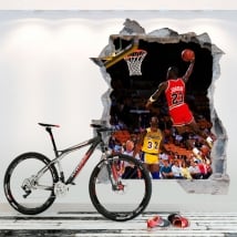 Basket-ball vinyle 3d michael jordan