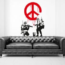 Vinyles et autocollants graffiti banksy