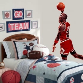 Vinyle d&eacute;coratif michael jordan basketball