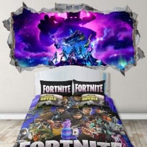 Vinyles et stickers muraux 3d jeu vidéo fortnite